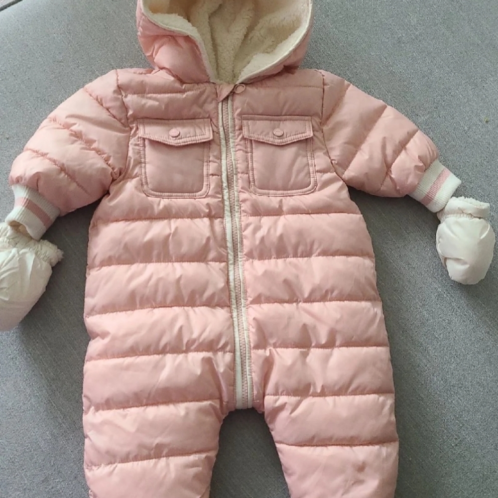 Urban Republic baby girl snow suit winter pram(fully sherpa fur lined)